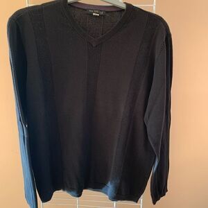 Kenneth Cole sweater black v-neck large cotton